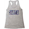 santa colorful glitter Racerback Tank