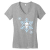 skull snowflakes alternative christmas jumper Women's V-Neck T-Shirt