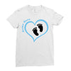 Baby Boy with Heart Any Name Customized Ladies Fitted T-Shirt