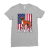 usa boxer flag Ladies Fitted T-Shirt