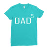 dad of 5 Ladies Fitted T-Shirt