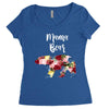 mama bear floral Women's Triblend Scoop T-shirt
