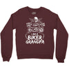 You Cant Scare Me I am Biker Grandpa Crewneck Sweatshirt
