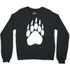large bear paw print crew neck long sleeve Crewneck Sweatshirt
