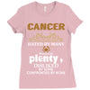 CancerHated By Many Wanted By Plenty Disliked By Some Confronted By No Ladies Fitted T-Shirt