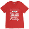 logistic operator manager we do precision guess work based on unreliab V-Neck Tee