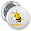bee happy Pin-back button