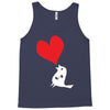 bird love heart animal graph note music party pop art gift Tank Top