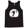 skiier moon moonlight silhouett Tank Top