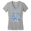 i have two tıtles aunt and dogmom an i rock them both flowers Women's V-Neck T-Shirt