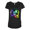 astronaut space cat Maternity Scoop Neck T-shirt