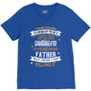 Super Cool Granddaughter Of A Freaking Awesome Father V-Neck Tee