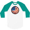 patriotic smiley face 3/4 Sleeve Shirt