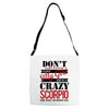 don't flirt with me i love may girl she is a crazy scorpio she will mu Adjustable Strap Totes