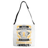 Never Underestimate the Strength of a Childhood Cancer Warrior Adjustable Strap Totes