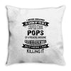 Super Cool Pops Of A Freaking Awesome Granddaughter Throw Pillow