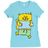 meow is running Ladies Fitted T-Shirt