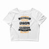 Super Cool Grandpa Of A Freaking Awesome Grandson Crop Top