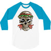 burger skull 3/4 Sleeve Shirt