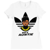 hey auntie killmonger Ladies Fitted T-Shirt