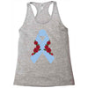 stomach cancer ribbon and rose Racerback Tank