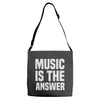 music is the answer Adjustable Strap Totes