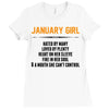 January Girl Hated By Many Ladies Fitted T-Shirt