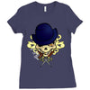 thug skull. Ladies Fitted T-Shirt