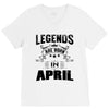 Legends Are Born In April V-Neck Tee
