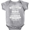 Super Cool Mimi Of A Freaking Awesome Grandson Baby Onesie