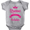 queens are born in october Baby Onesie