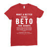 want a better texas Ladies Fitted T-Shirt