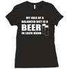 beer drinkers beer diet balance Ladies Fitted T-Shirt