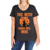 wine witch! Ladies Curvy T-Shirt