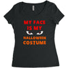 my face is my halloween Women's Triblend Scoop T-shirt
