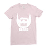 man beard funny mens Ladies Fitted T-Shirt