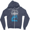 I Dont Need Therapy Need Fishing Zipper Hoodie
