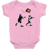 banksy kids play t.v. ball Baby Onesie