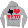 Texas Loves Beto Zipper Hoodie