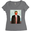 Rene Magritte Parody Impeach Trump Women's Triblend Scoop T-shirt