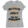 Super Cool Granddaughter Of A Freaking Awesome Pop Pop Ladies Fitted T-Shirt