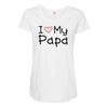 I Love My Papa Maternity Scoop Neck T-shirt