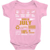 Born July Multitasking Problem Solving Tees Baby Onesie