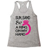 sun, sand &amp; a ring on my hand Racerback Tank