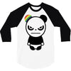 angry panda rainbow 3/4 Sleeve Shirt