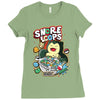 snore loops Ladies Fitted T-Shirt