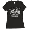 this is what an awesome gardener looks like Ladies Fitted T-Shirt