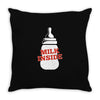 Milk Inside Throw Pillow