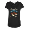 grandpa the pilot the myth the legend Maternity Scoop Neck T-shirt