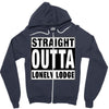 straight outta lonely lodge Zipper Hoodie